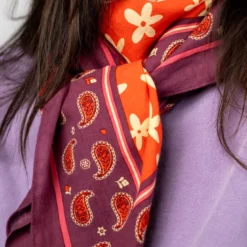 Foulard femme en coton bio célestine