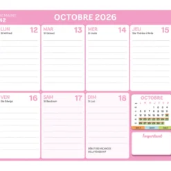 Frigobloc hebdomadaire 2027 version mini