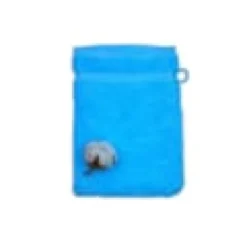 Gant de toilette coton bio coloris lagon