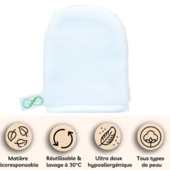 Gant démaquillant réutilisable