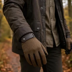 Gants walker and hawkes brookmore marron cuir tweed