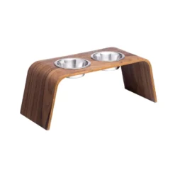 Gero, gamelle surélevée en bois noyer m