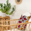 Gigoteuse emmaillotage coton wax rouge