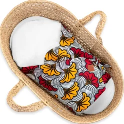 Gigoteuse emmaillotage coton wax rouge