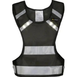 Gilet fluo-réfléchissant led - l - noir