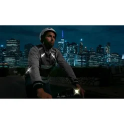 Gilet fluo-réfléchissant led - l - noir