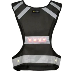 Gilet fluo-réfléchissant led - m - noir