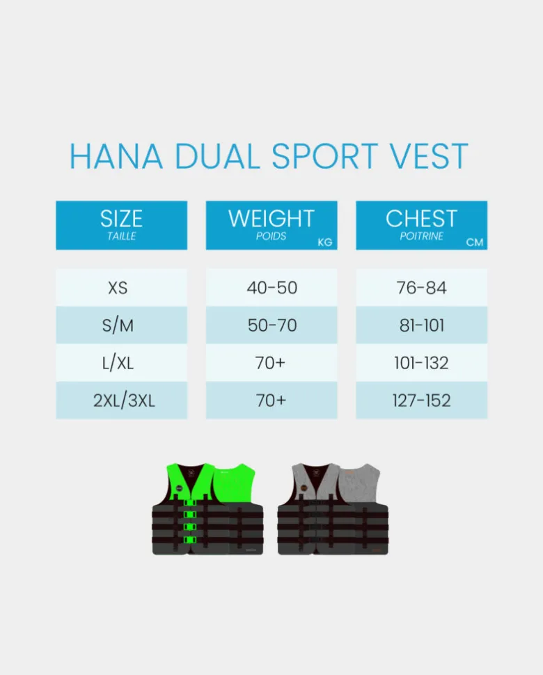 Gilet hana nylon 50n vert 2xl 3xl