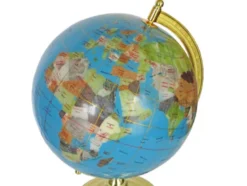 Globe terrestre 33cm bleu ciel 1 pied