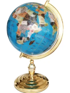 Globe terrestre 33cm bleu ciel 1 pied
