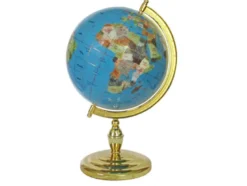 Globe terrestre 33cm bleu ciel 1 pied
