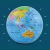Globe terrestre rotatif lumineux