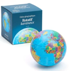 Globe terrestre rotatif lumineux