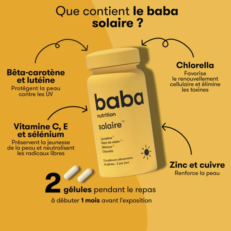 Gélules préparation solaire Baba