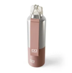 Gourde isotherme infuseur et dragonne 500ml rose moka