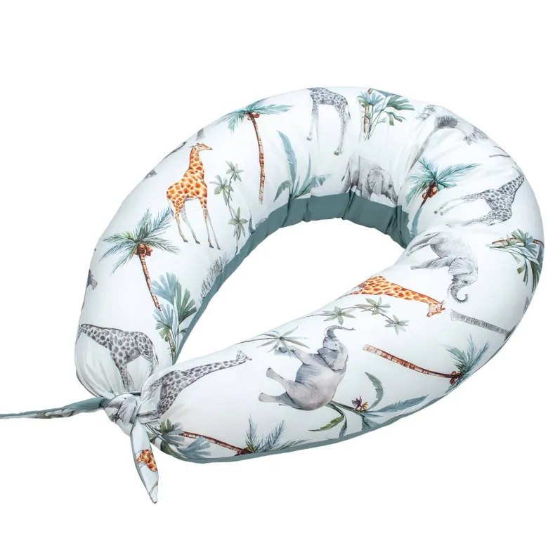 Grand Coussin d'Allaitement et de Maternité Safari : Confort Exceptionnel pour Maman et Bébé