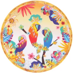 Grande assiette mélamine perroquets 28cm