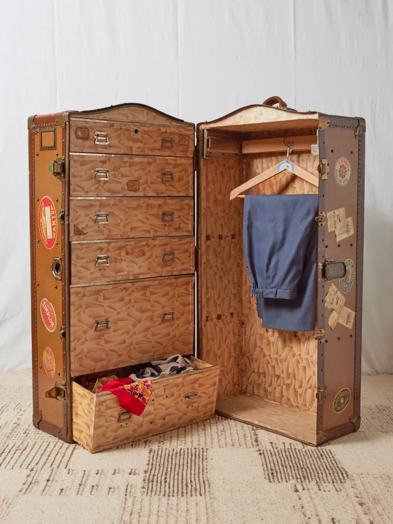 Grande malle cabine en métal n°246