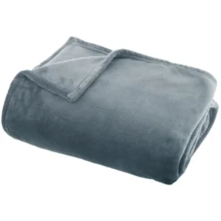 Grand plaid en flanelle uni - 180x130 cm