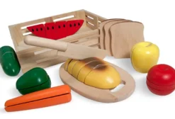 Grands aliments en bois à découper