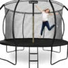 Grand trampoline de jardin 366cm (12ft) avec filet de protection et échelle