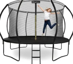 Grand trampoline de jardin 366cm (12ft) avec filet de protection et échelle