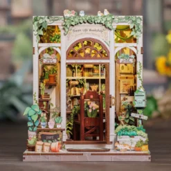 Green life bookshop - maquette booknook serre-livre