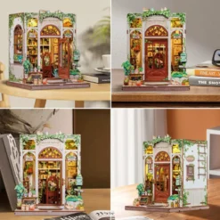 Green life bookshop - maquette booknook serre-livre