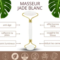 Guasha cristal de roche + rouleau jade