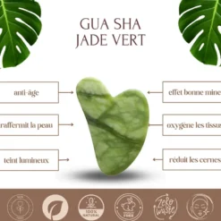 Gua sha et rouleau visage en jade vert