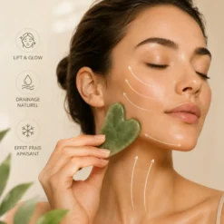 Gua sha visage et corps en jade vert