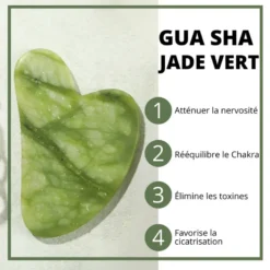 Gua sha visage et corps en jade vert