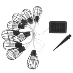 Guirlande cage 10 ampoules noir keny