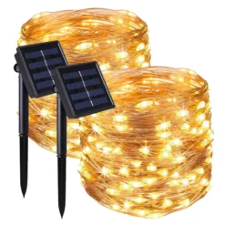 2 guirlande solaire skinny 100 led 11.5m
