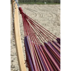 Hamac double franges violet