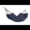 Hamac graphik anthracite à franges 300x140cm certifié fsc 100%