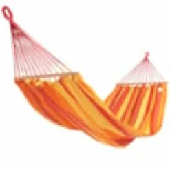 Hamac graphik rouge-jaune-orange 300x140cm certifié fsc 100%