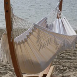 Hamac simple à franges écru