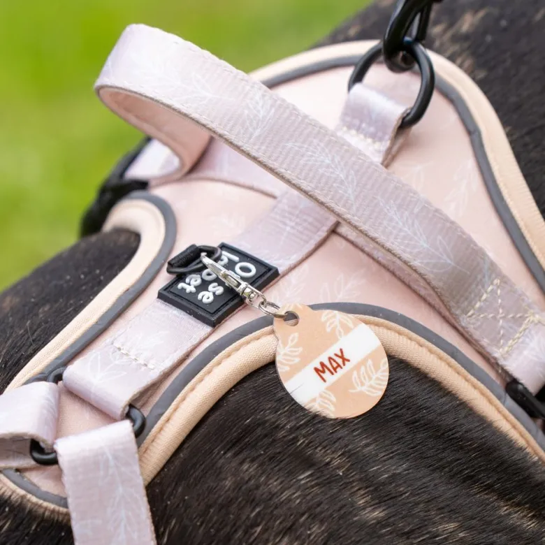 Harnais pour chien confortable et résistant - beige tropical - taille l