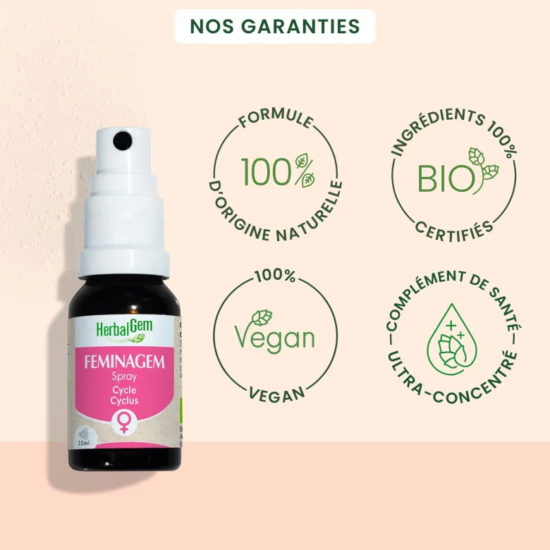 Herbalgem - feminagem spray - cycle féminin - bio