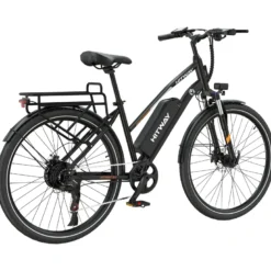 Hitway vélo électrique 28pc noir avec panier