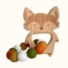 Hochet bois et silicone renard