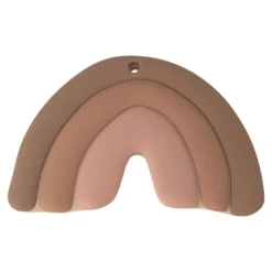 Hochet de dentition arc en ciel rose