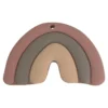 Hochet de dentition arc en ciel mauve