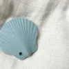 Hochet de dentition coquillage bleu