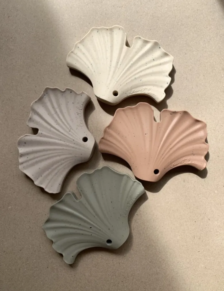 Hochet de dentition gingko bleu