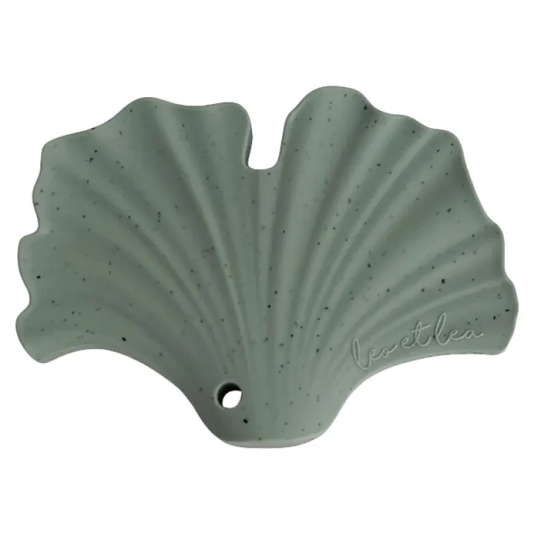 Hochet de dentition gingko bleu