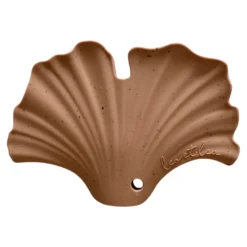 Hochet de dentition gingko marron