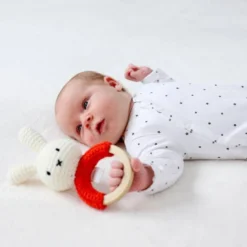 Hochet miffy crochet bleu