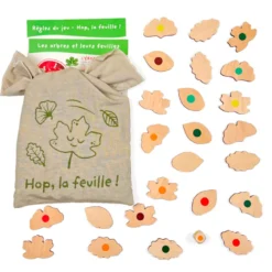 Hop la feuille mémo des couleurs en bois